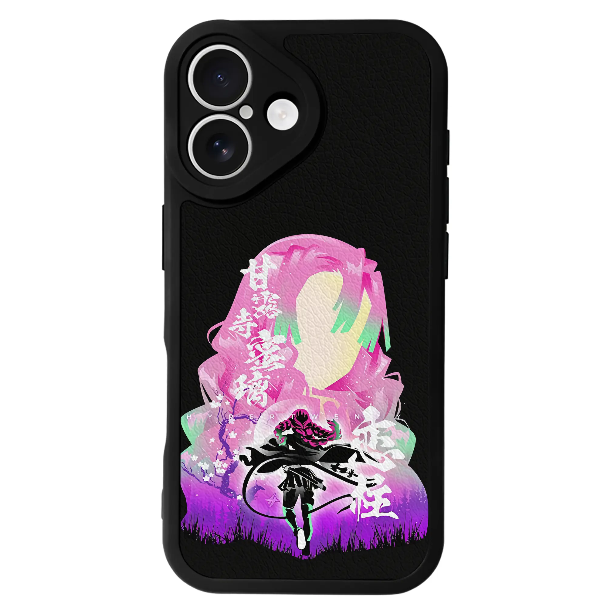 鬼滅の刃 グッズ,甘露寺 蜜璃 - IPhone 16シリーズ対応 ・ シリコンスマホケース ・ レザー調 ・ 高精度フィット ・ 耐衝撃 ・ ワイヤレス充電対応 ・ 精密カット